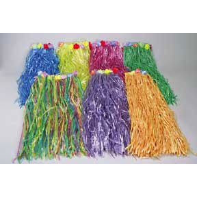 Natural Plastic Flower Hula Skirt