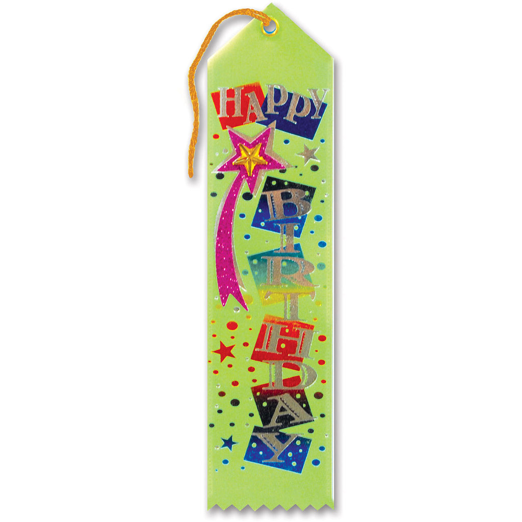 Happy Birthday Jeweled Ribbon