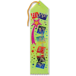 Happy Birthday Jeweled Ribbon