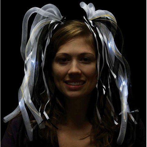 Black and White LED Diva Dreads