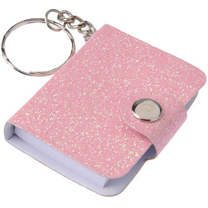 Mini Glitter Notebook Keychains