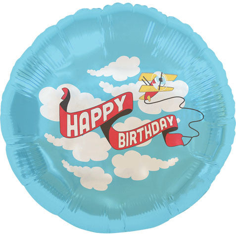 18" Birthday Plane Banner