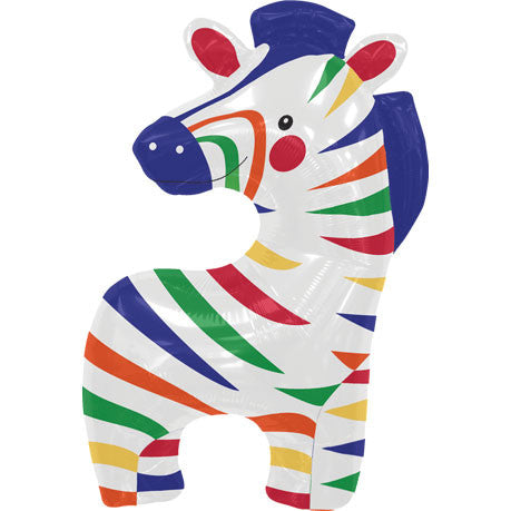 35" Zebra Helium Shape