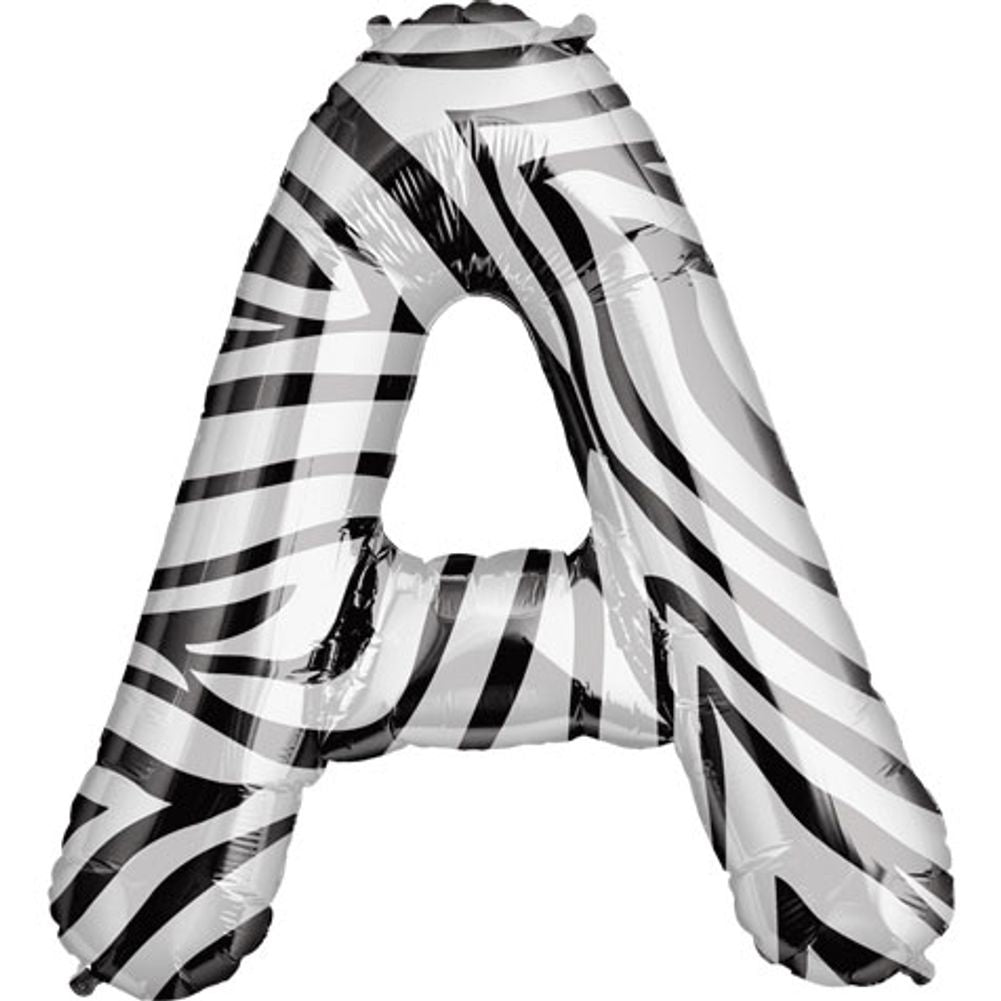 34" Letter A Zebra