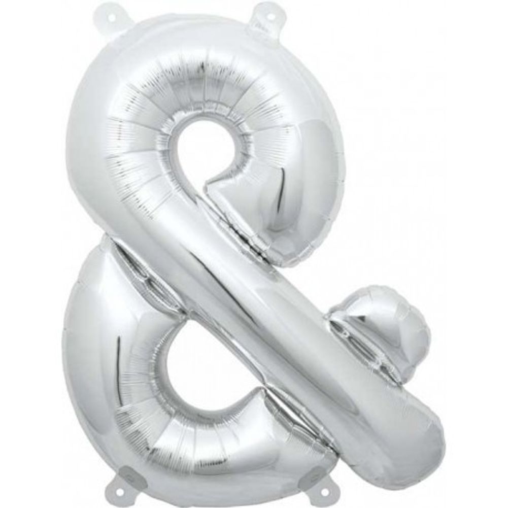 16" Symbole "&" Balloon - Silver