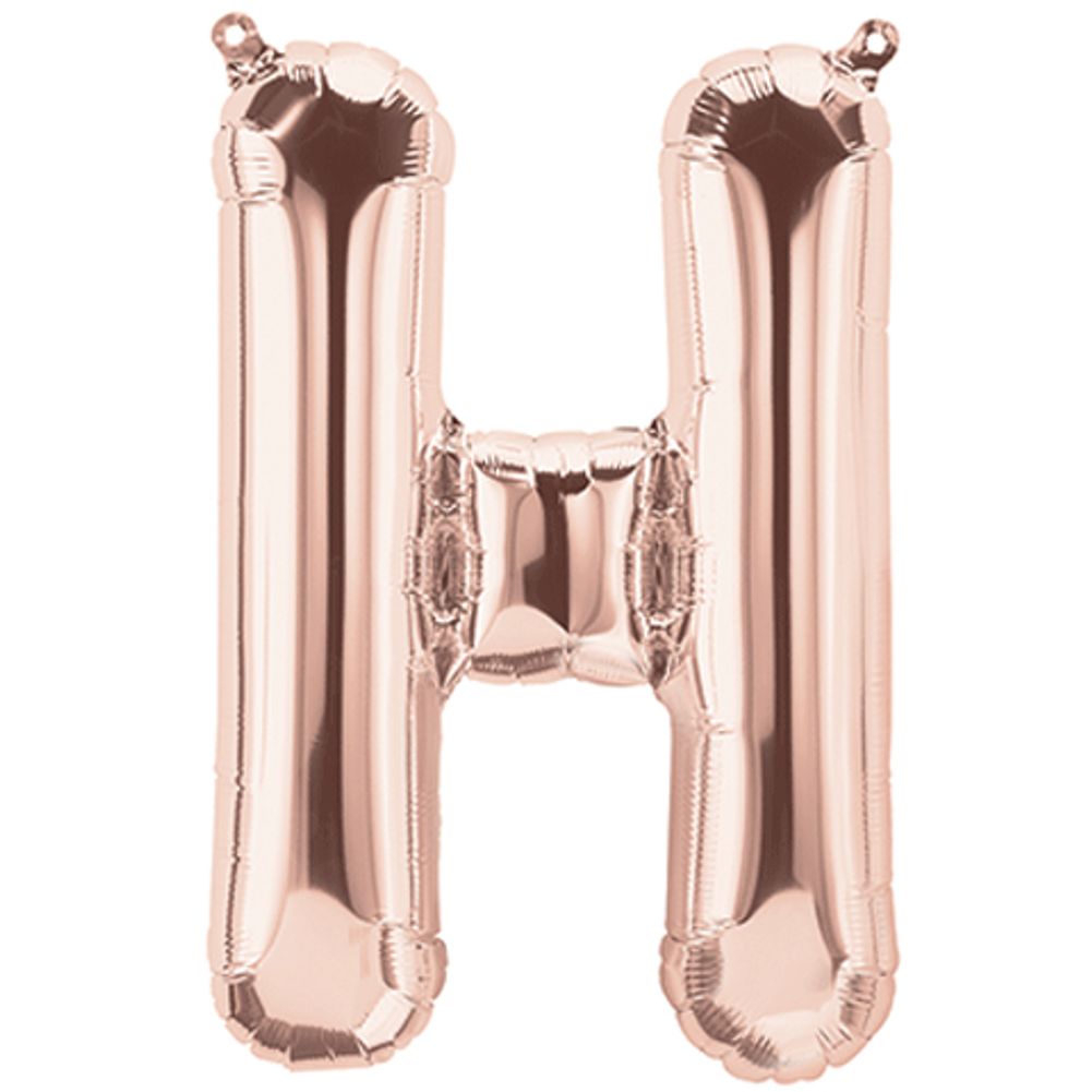 16" LETTER H ROSE GOLD