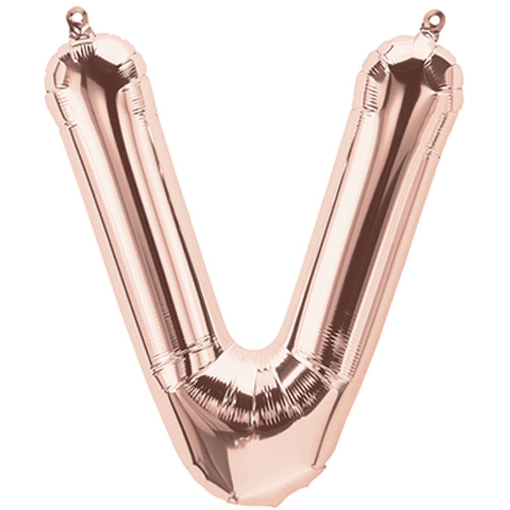 16" LETTER V ROSE GOLD