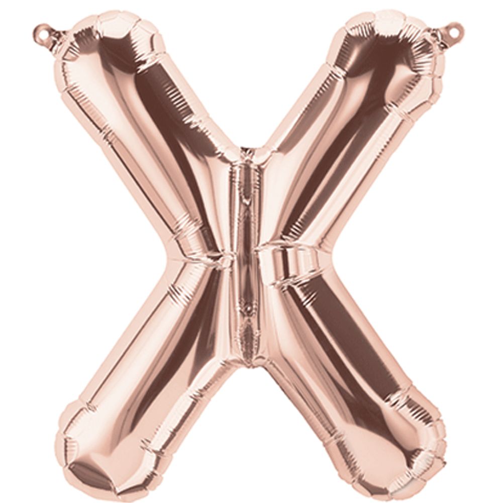 16" LETTER X ROSE GOLD
