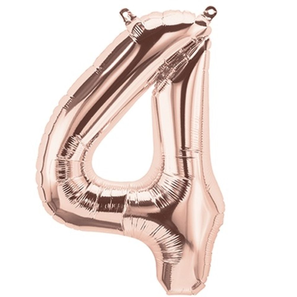 16" NUMBER 4 ROSE GOLD