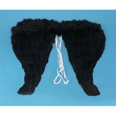 Angel Wings 14" Black Feather