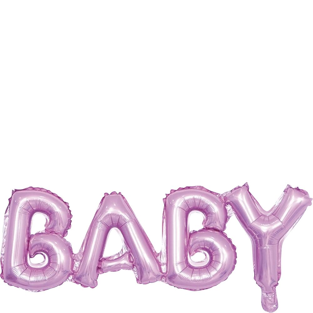Baby Foil Banner Pink