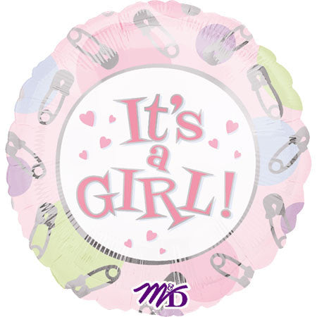 18" It's A Girl Dots & Pins