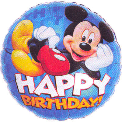 18" Mickey Happy Birthday 3-d