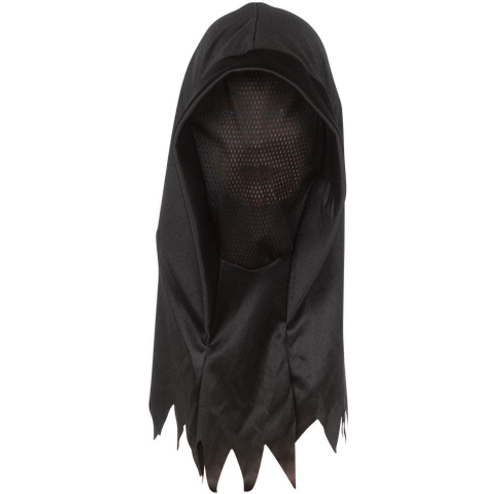 SHROUDED BLACK HALLOWEEN HOOD