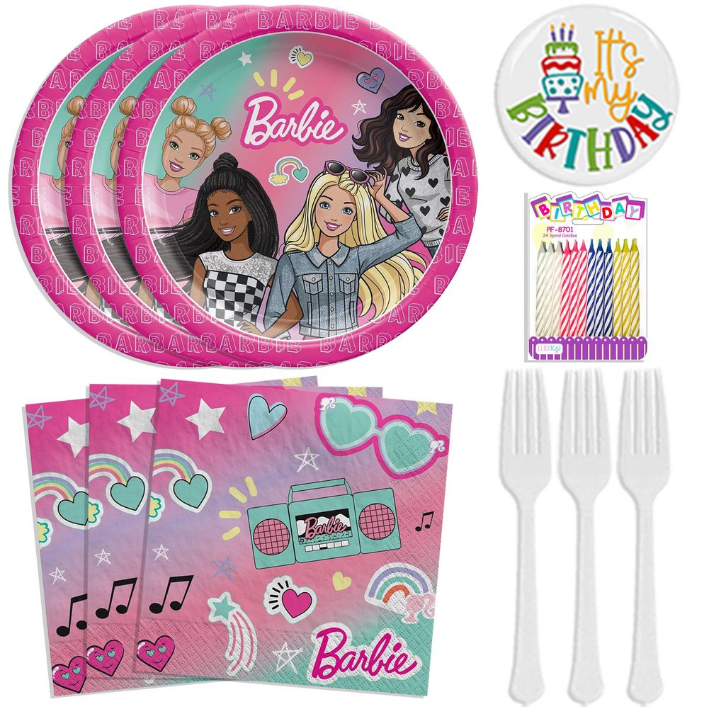 Barbie Dream Together Tableware Party Kit for Cake (16 Guests)