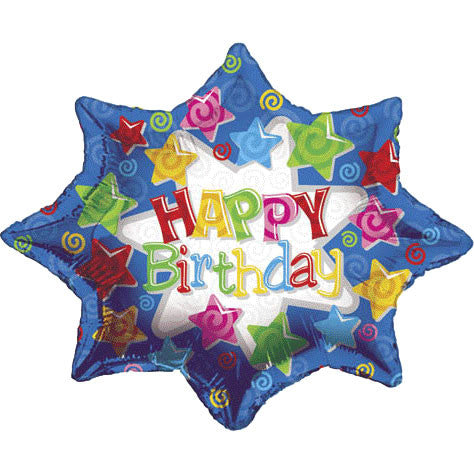 32" Birthday Explosion Holographic Packaged