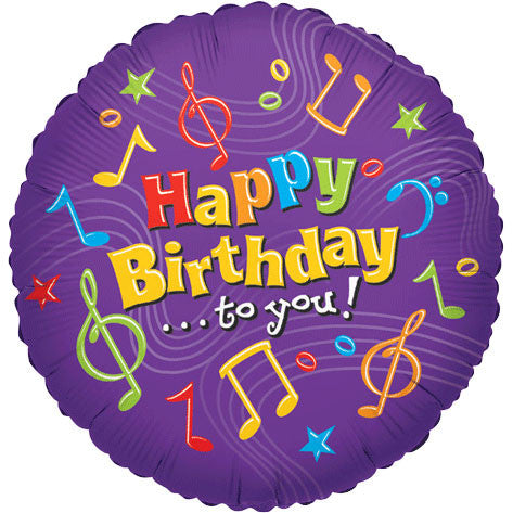 18" Birthday Notes Silver Lining