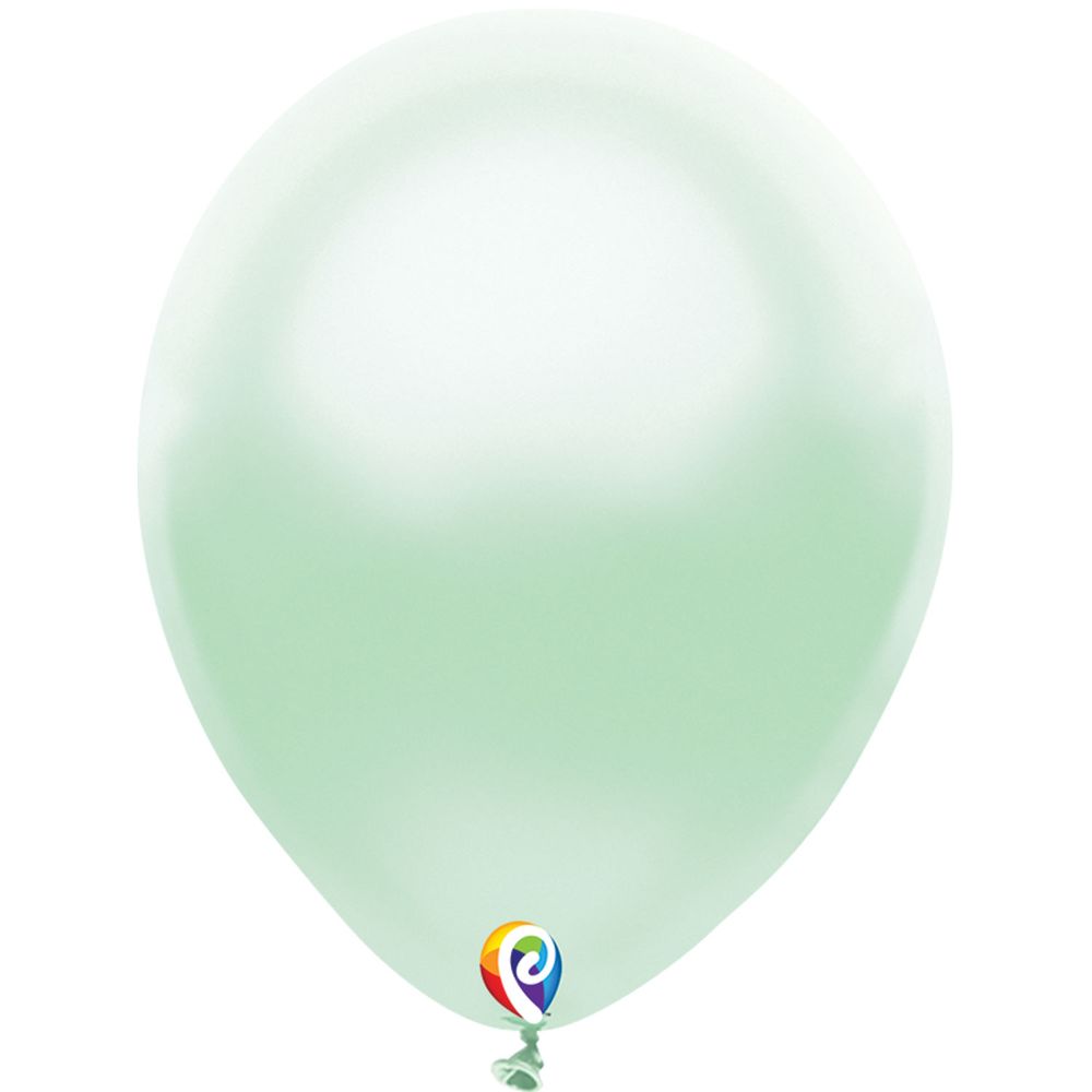 Funsational 12" Pearl Mint Green Latex Balloons, 15ct