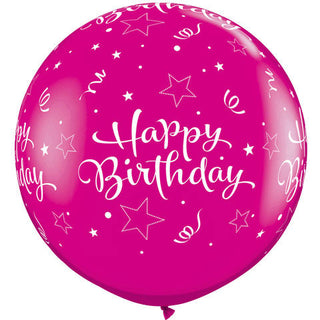 3' Birthday Shining Star Wild Berry Around