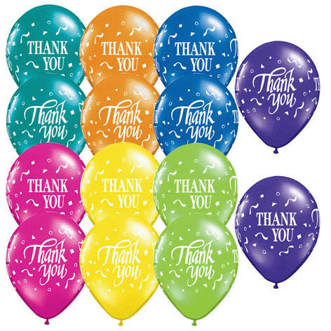11" Thank You Thank You Confetti Around