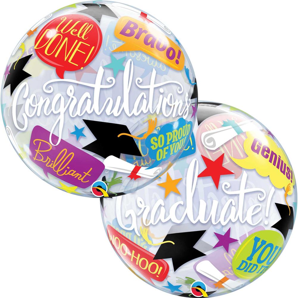 22" GRADUATION ACCOLADES BUBBLE BALLOON