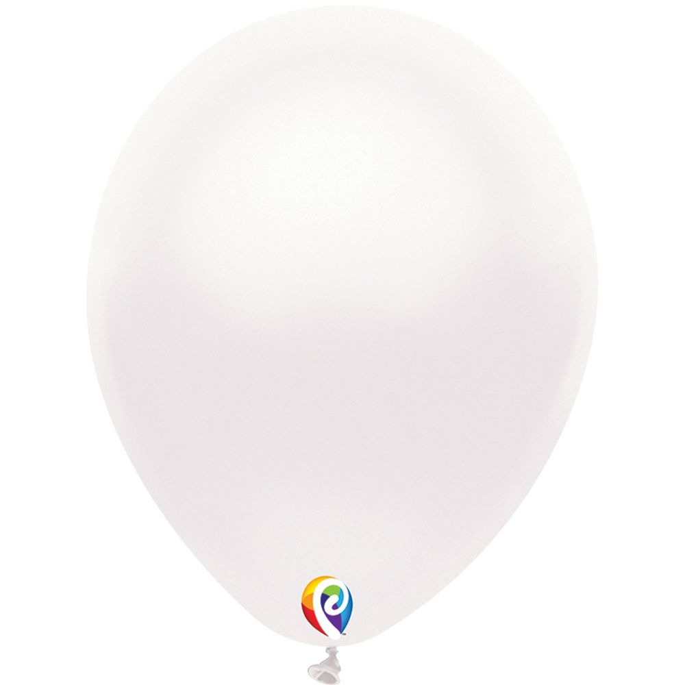 Funsational 12" Pearl White Latex Balloons, 50ct
