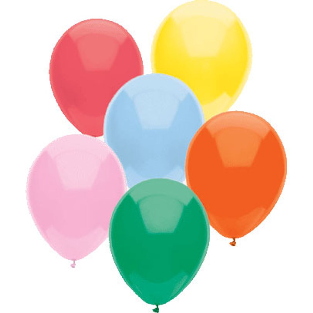 BSA 11" Standard Assortment Latex Balloons (100ct)