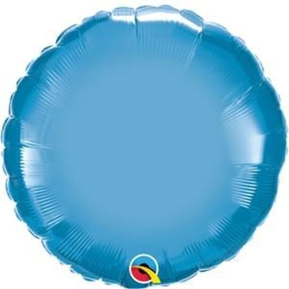 18" CHROME BLUE ROUND