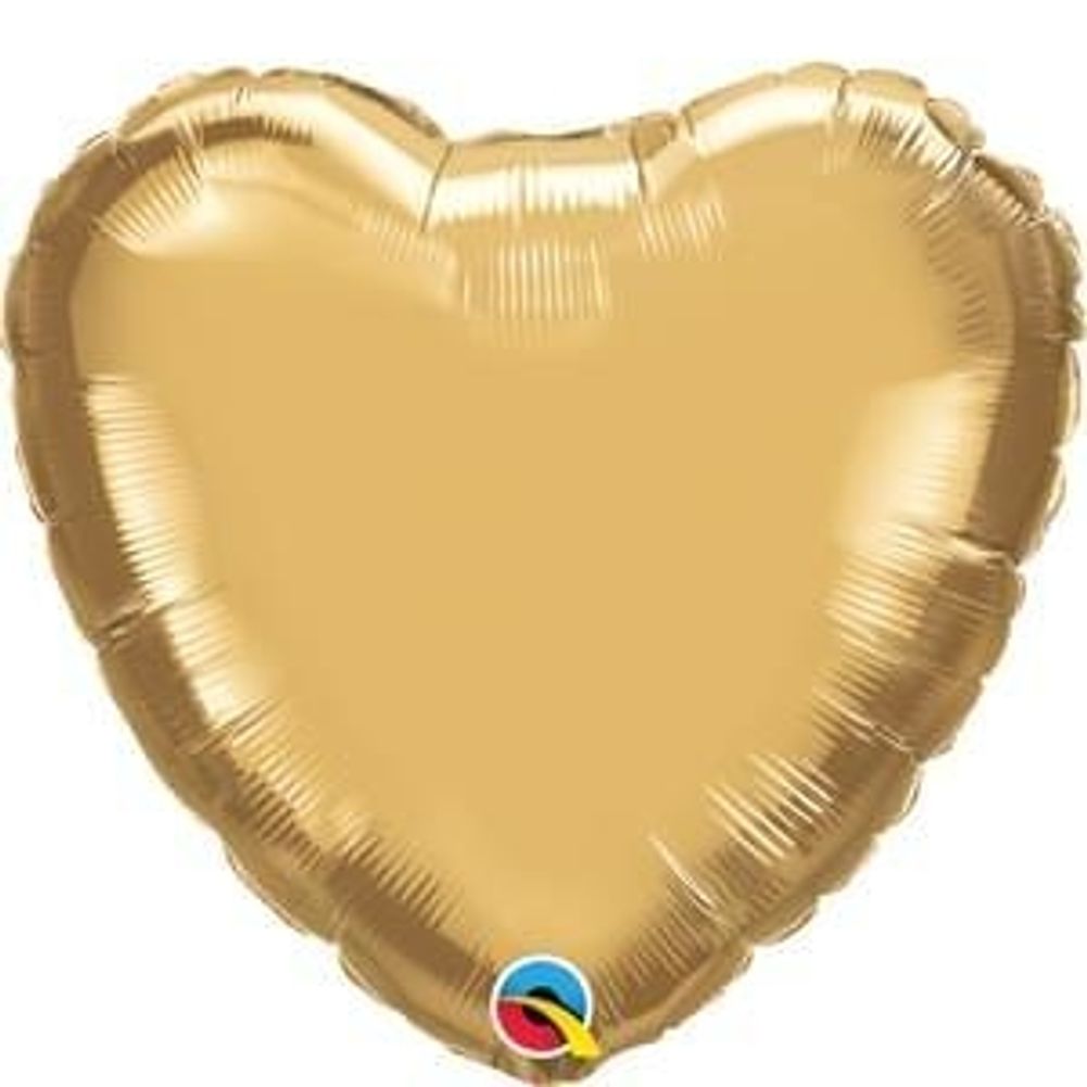 18" CHROME GOLD HEART