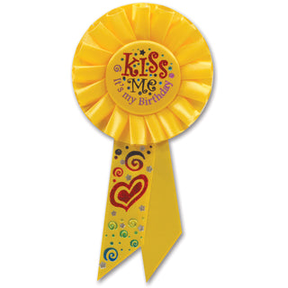 Kiss Me, It's My Birthday Rosette