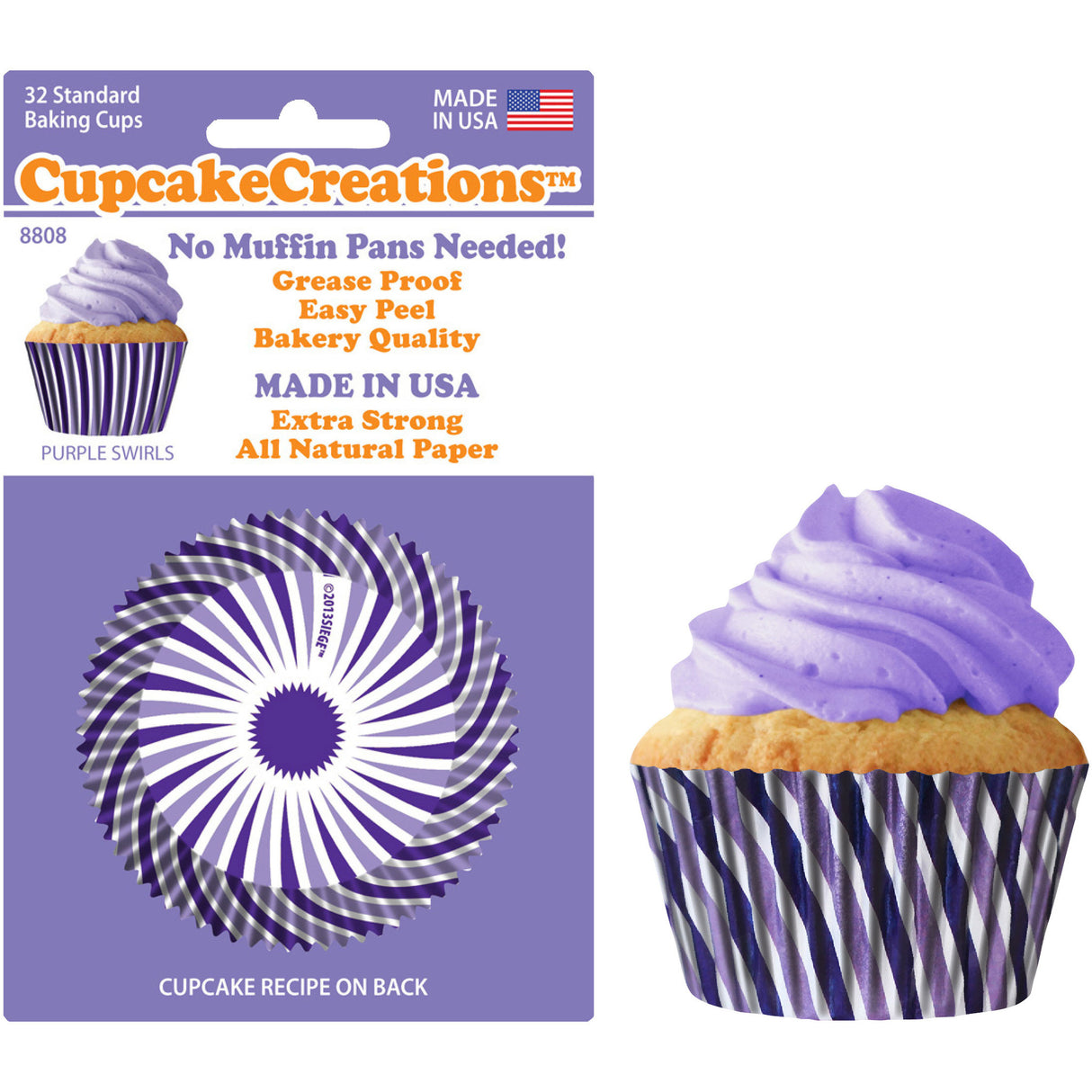32 Piece Standard Purple Swirls