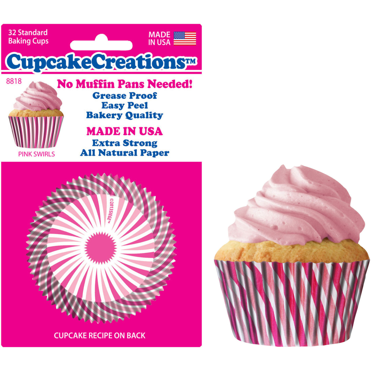 32 Piece Standard Pink Swirls