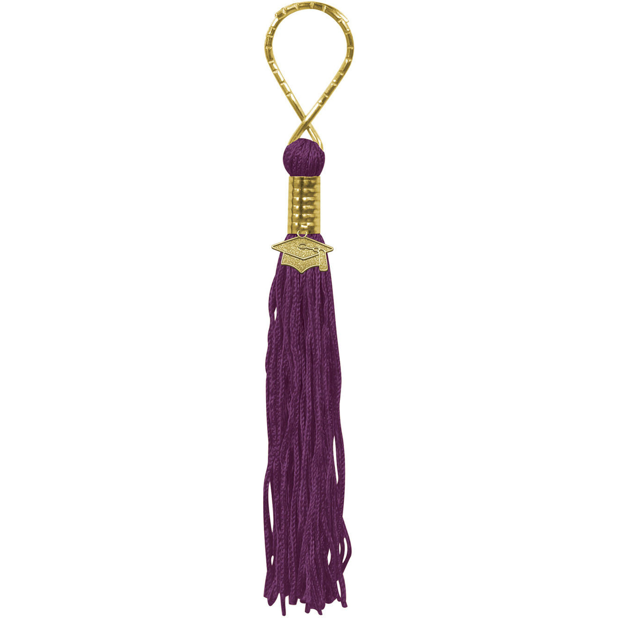 Maroon Tasseled Key Chain
