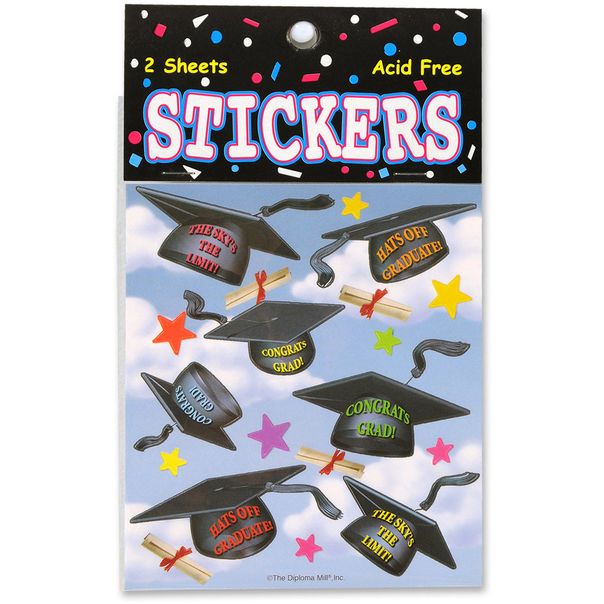 Hats Off Graduation Stickers