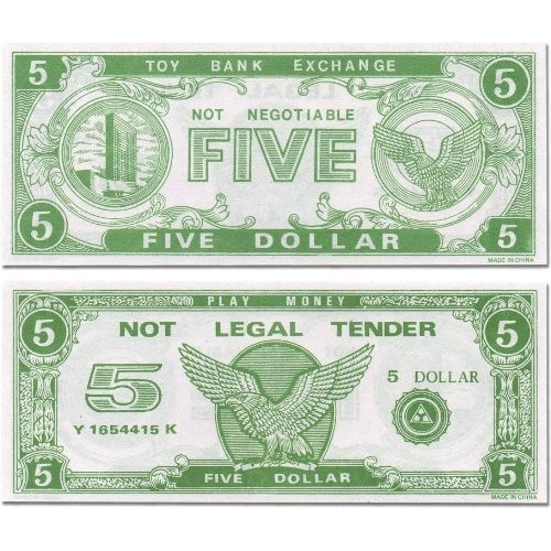 Play Money $5 (1000 ct)