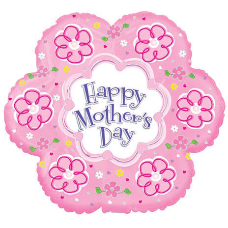 18" Mother's Day Flower Shape Pink