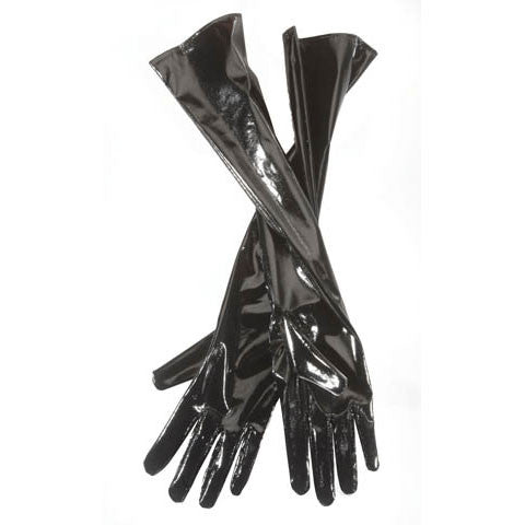 20" Black Leatherette Gloves