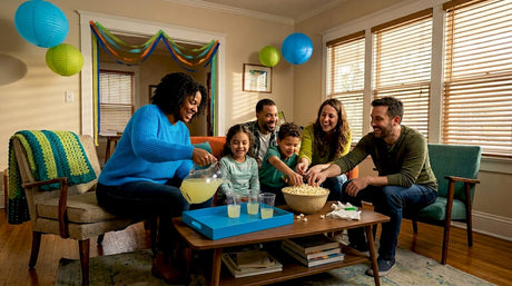 Casual home party group gathering