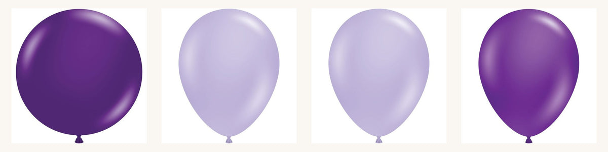 Purple Latex Balloons in every shade