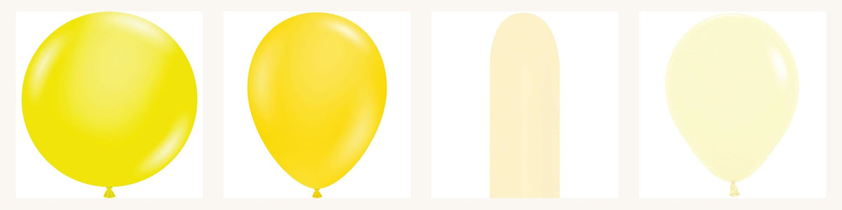 Yellow Latex Balloons in every shade