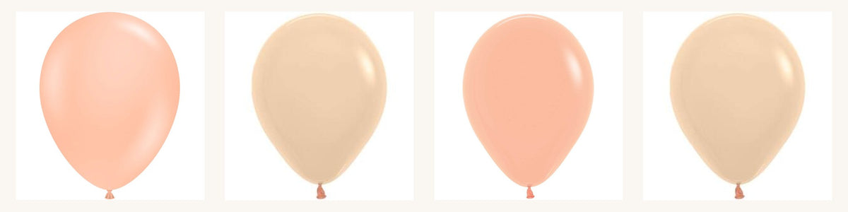 Blush & Peach Latex Balloons in every shade