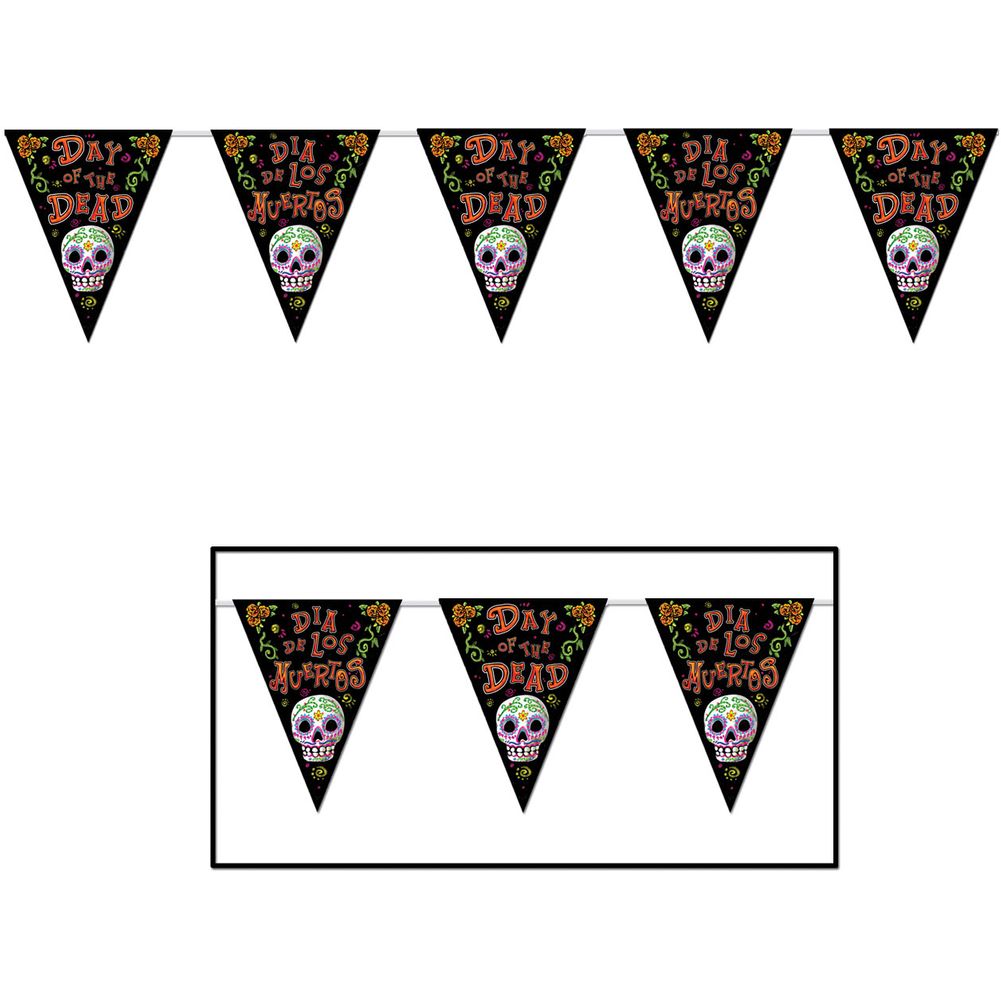Day Of The Dead Pennant Banner