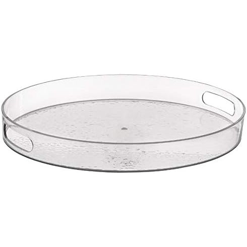 Premium Plastic Hammered Clear Serving Tray