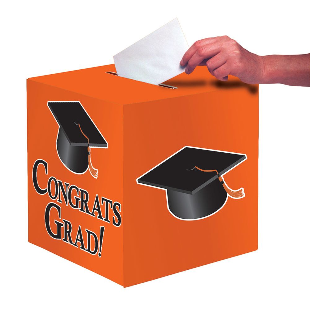 Congrats Grad Orange Card Box (1 ct)