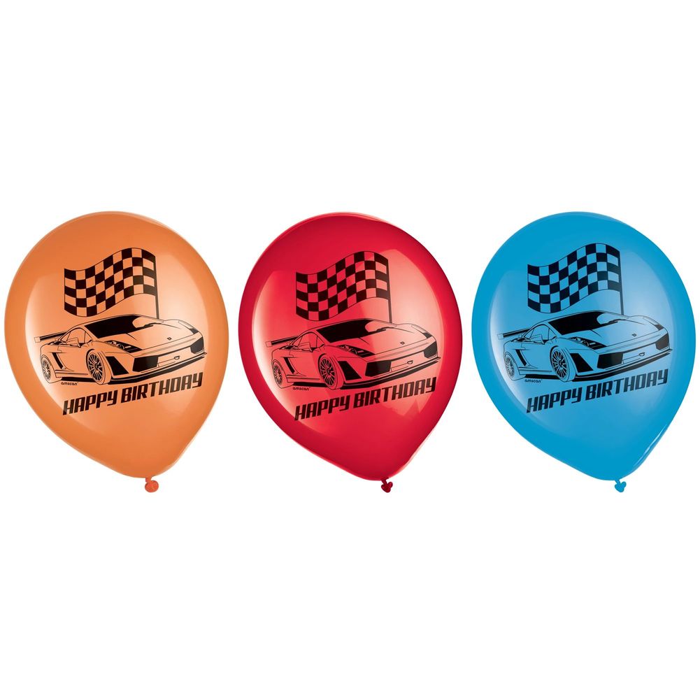 Hot Wheels Wild Racer 12" Latex Balloons (6ct)