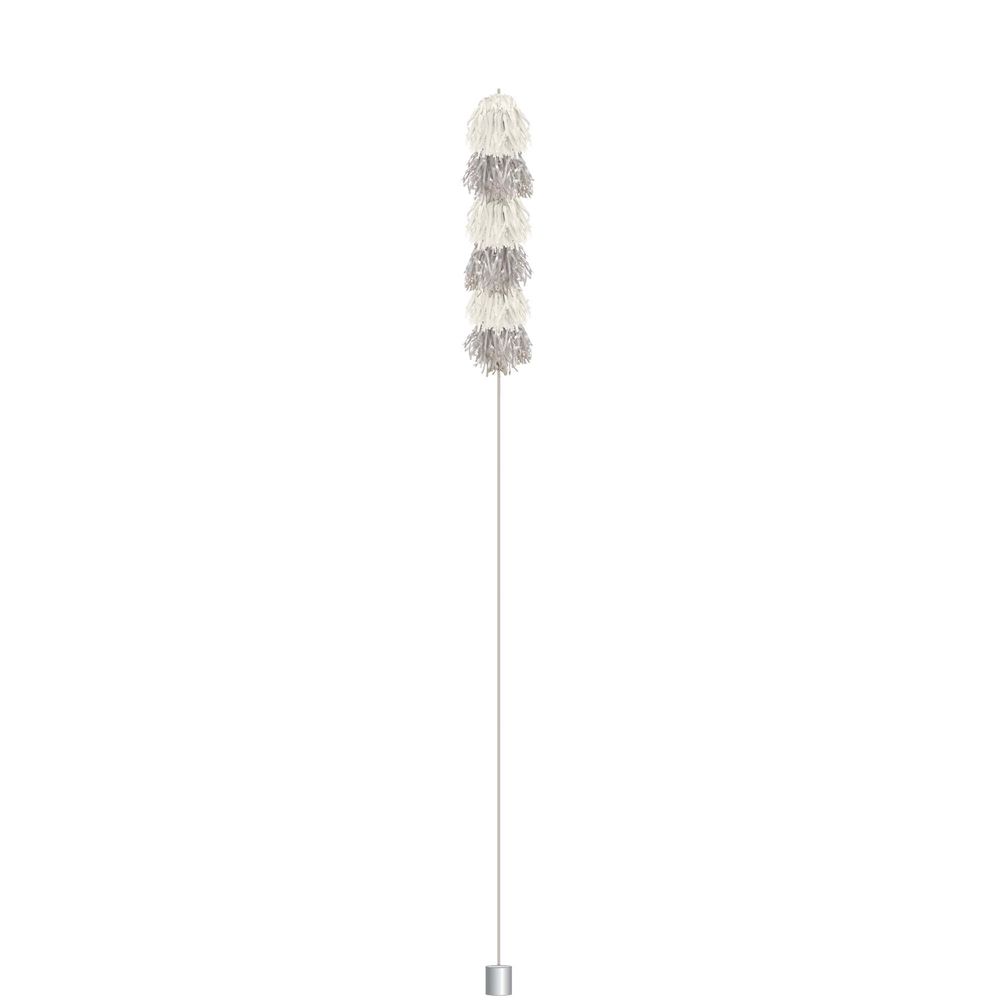 Balloon Tail with Silver & White Tissue Tassels