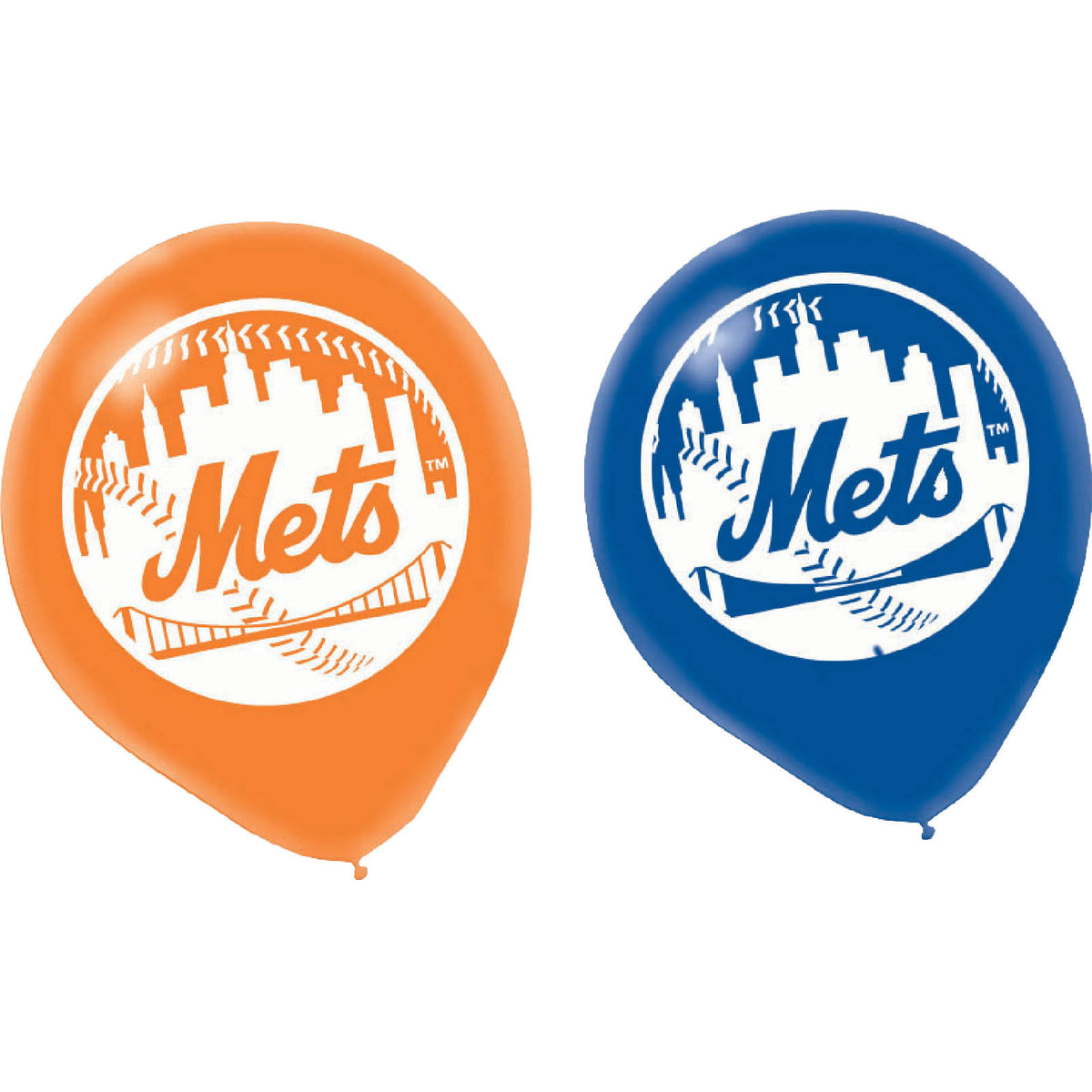 New York Mets 12" Latex Balloons, 6/bag