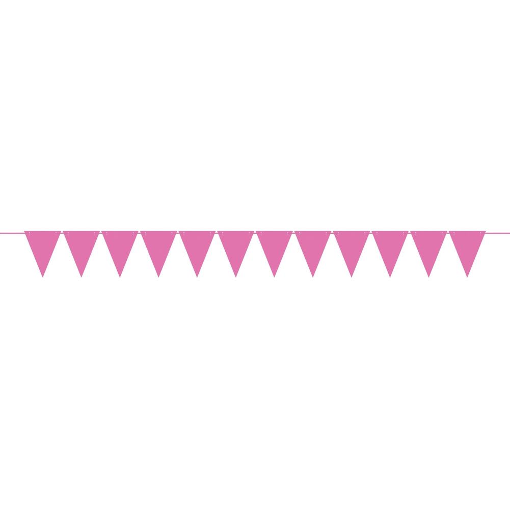 Pink Mini Paper Pennant Banner
