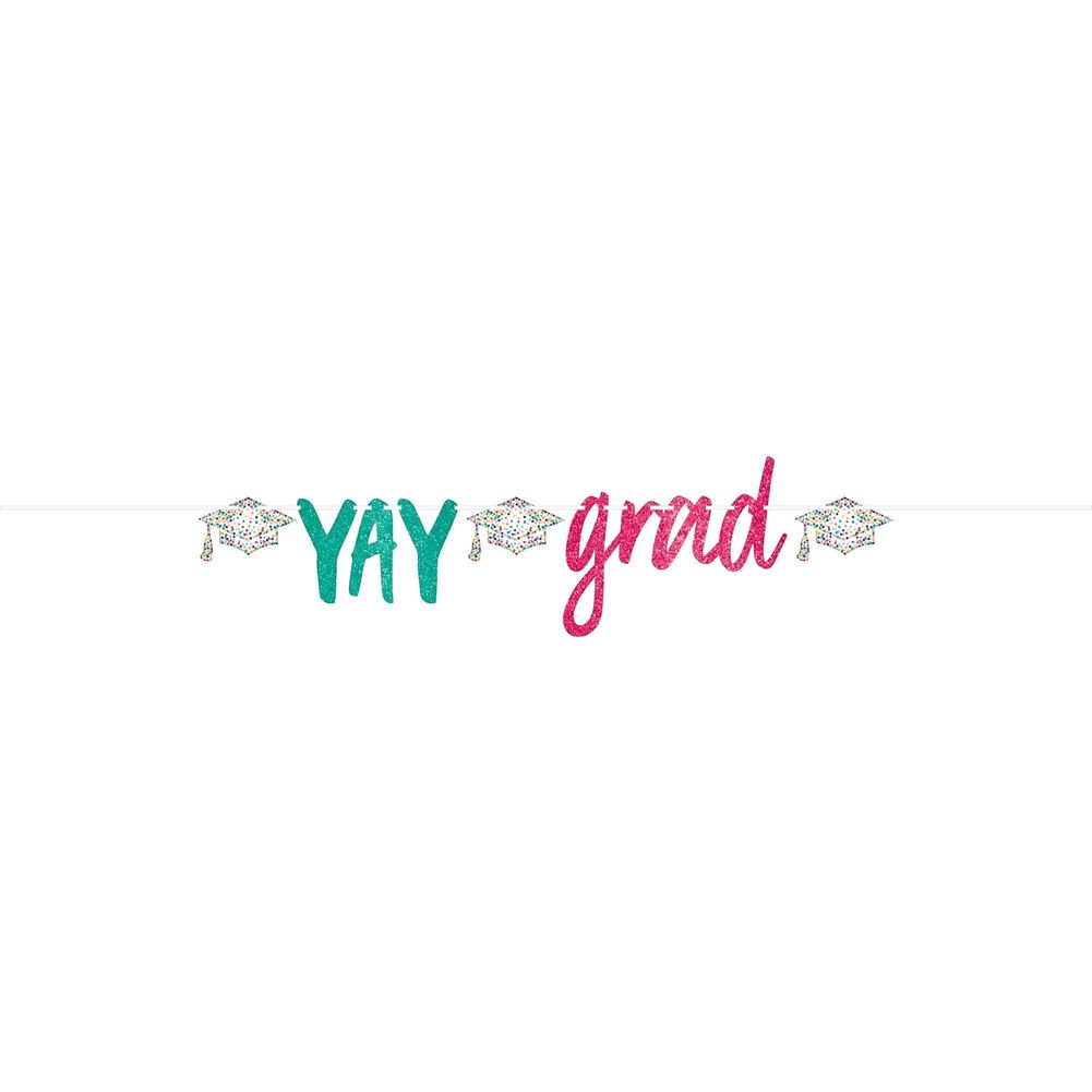Yay Grad Script Letter Banner
