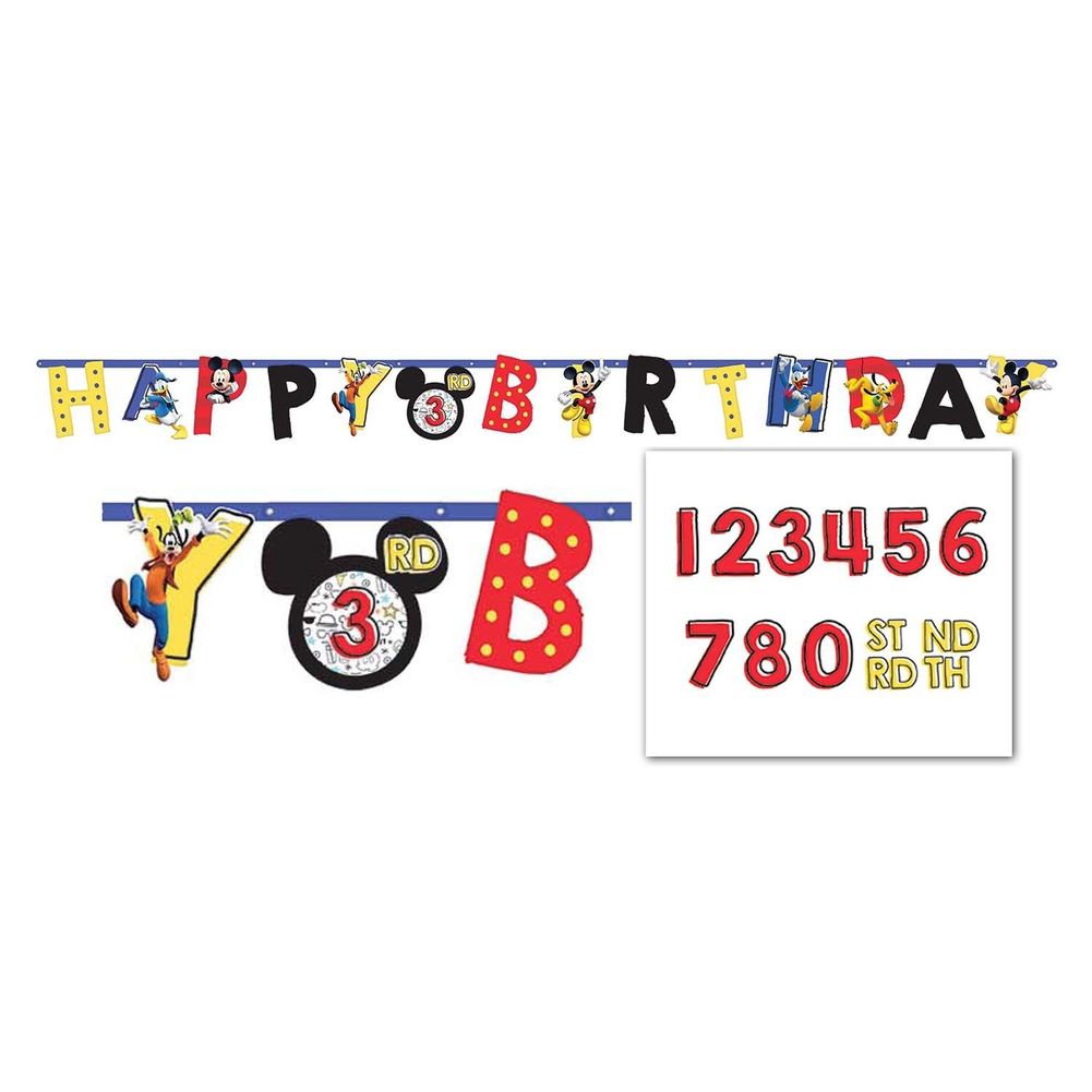 Mickey On The Go Add An Age Letter Banner